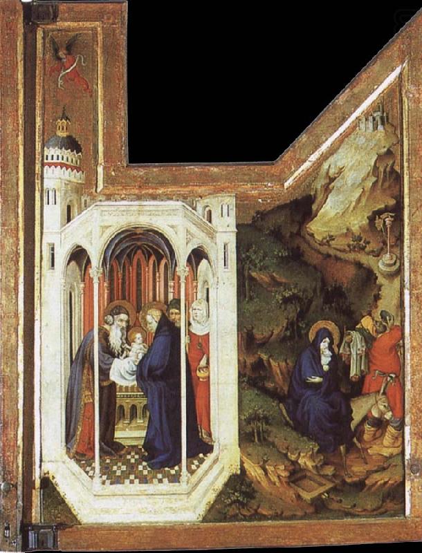 BROEDERLAM, Melchior Annunciation and Visitation china oil painting image